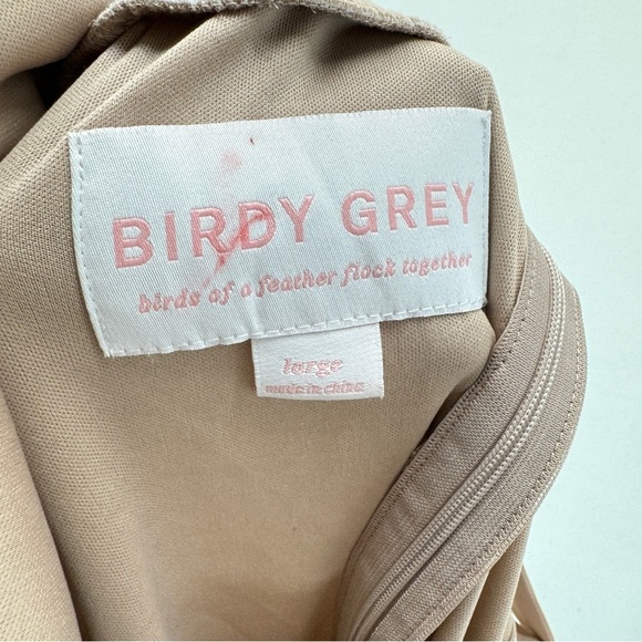 Birdy Grey Moni Women Maxi Dress Taupe Neutral Medium Convertible Bridesmaids - Picture 2 of 10